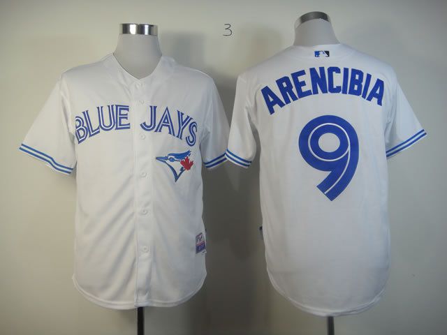 Men Toronto Blue Jays 9 Arencibia White MLB Jerseys